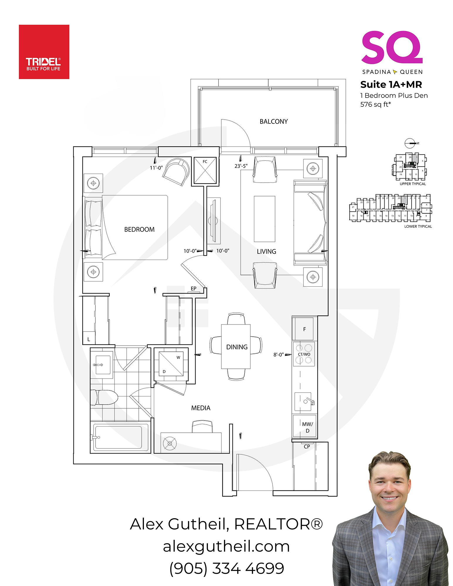 SQ Condos at Queen and Spadina – 38 Cameron St - Suite 1A + MR