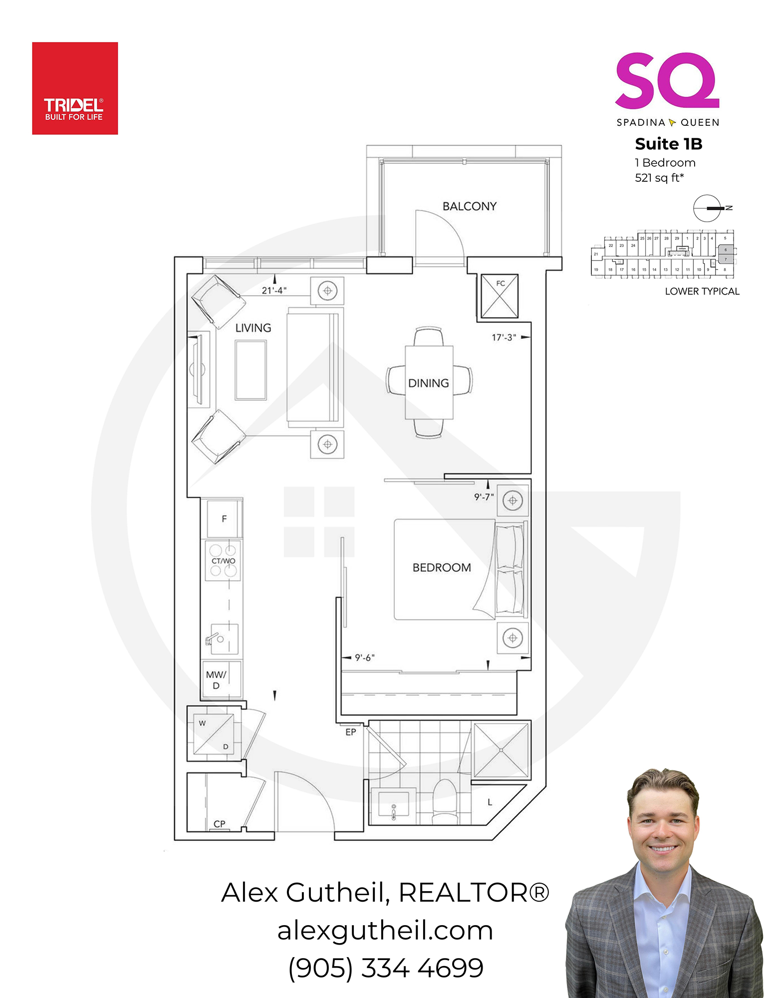 SQ Condos at Queen and Spadina – 38 Cameron St - Suite 1B