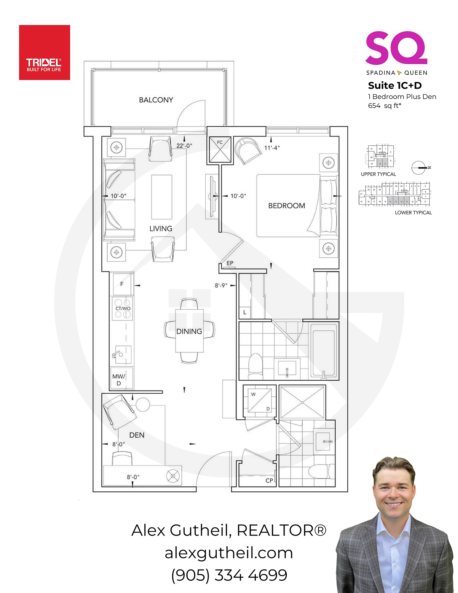 SQ Condos at Queen and Spadina – 38 Cameron St - Suite 1C + D
