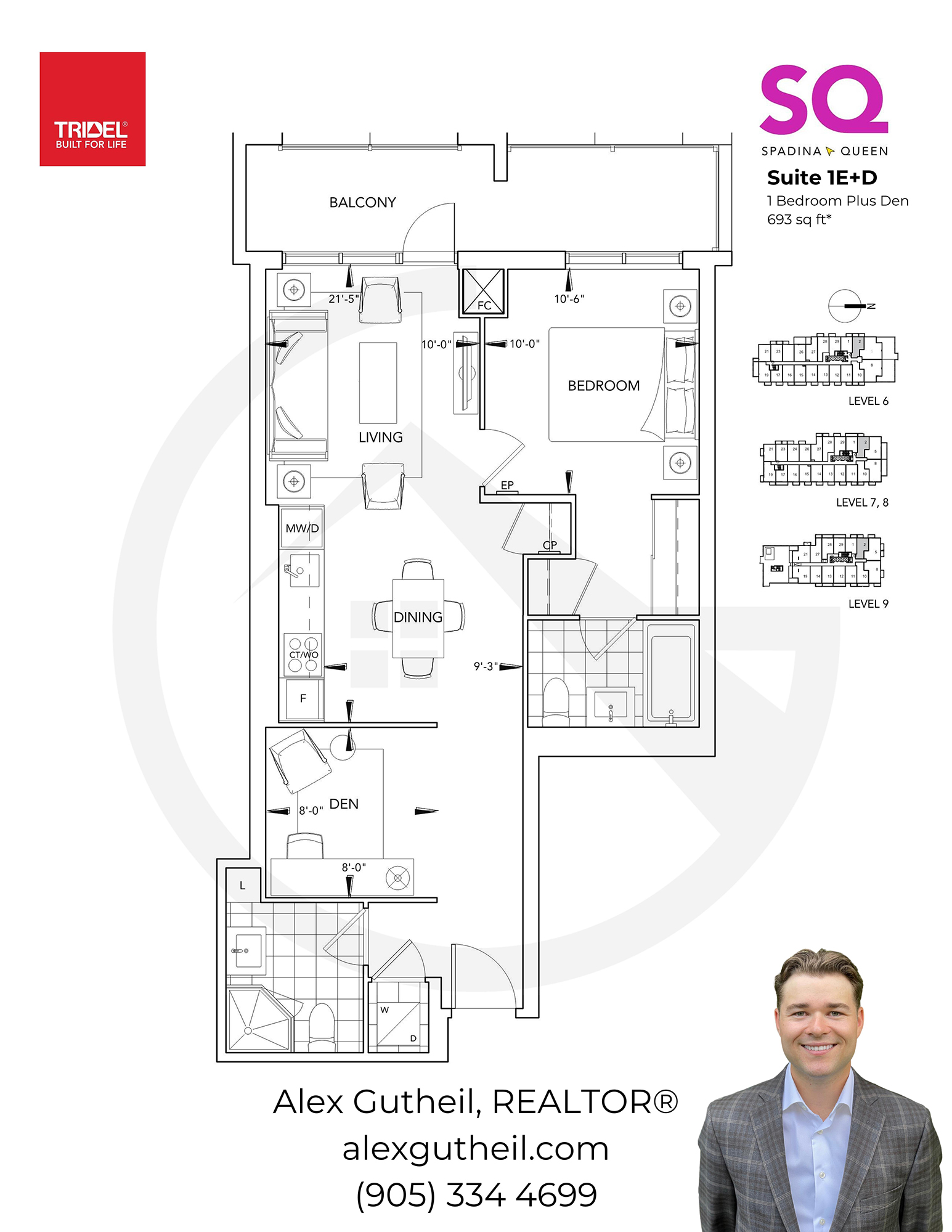 SQ Condos at Queen and Spadina – 38 Cameron St - Suite 1E + D