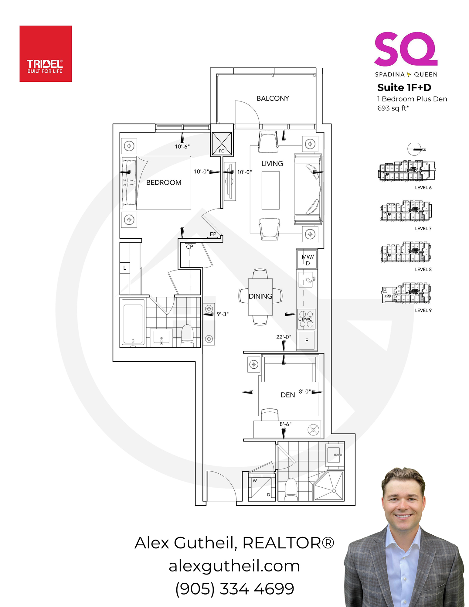 SQ Condos at Queen and Spadina – 38 Cameron St - Suite 1F + D