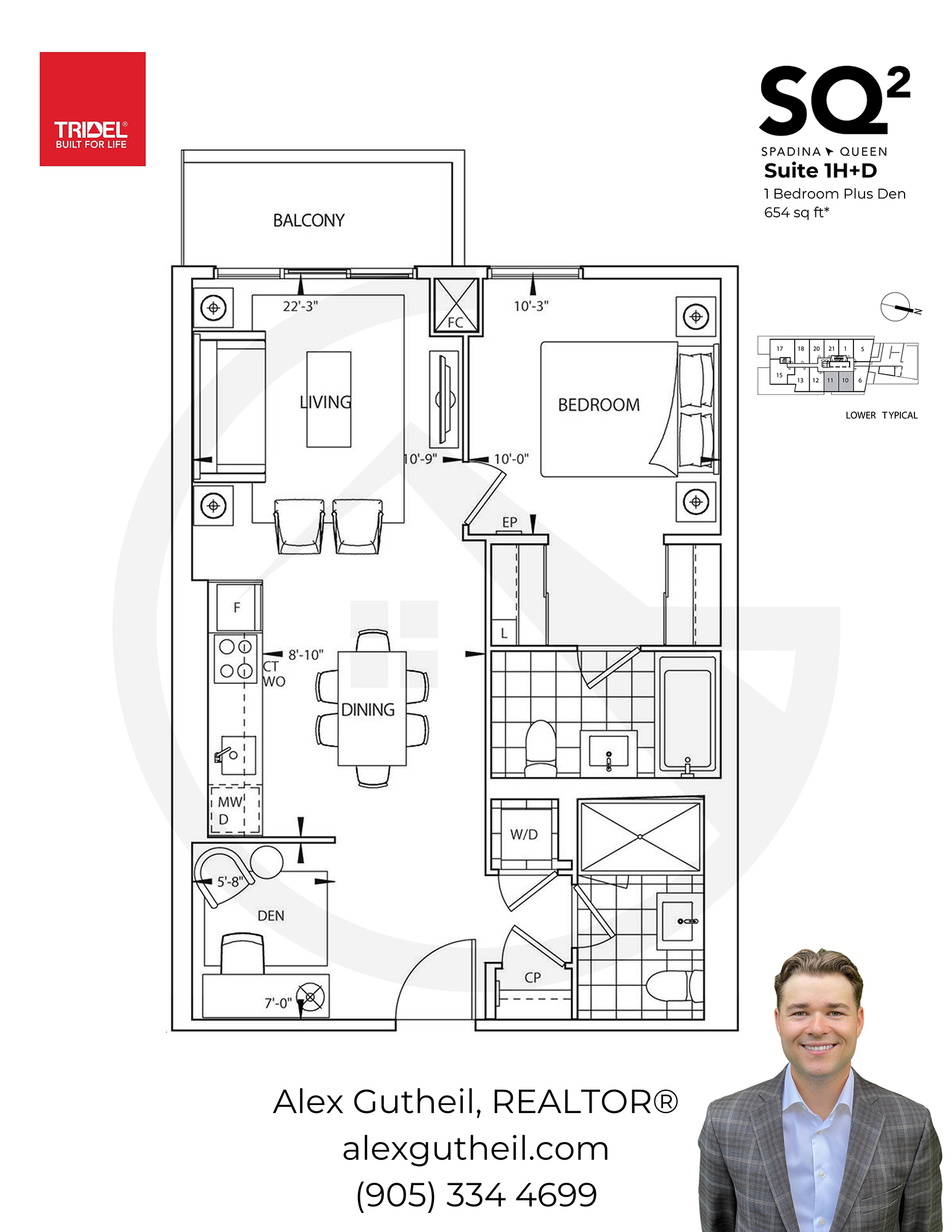 SQ2 Condos at Queen and Spadina - 80 Vanauley St - Suite 1H + D