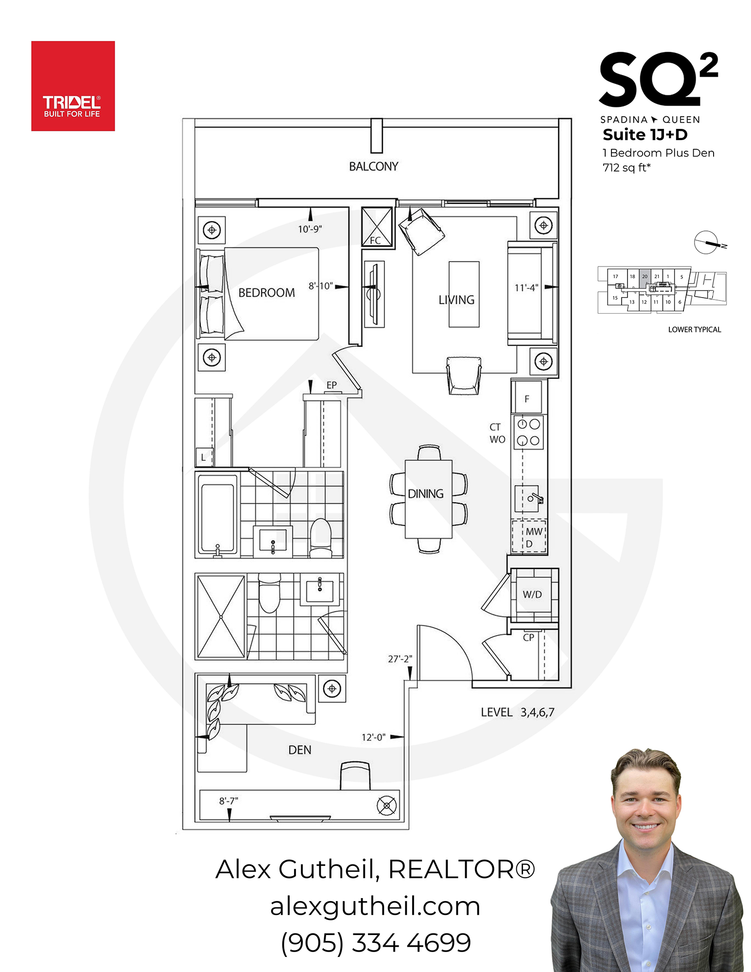 SQ2 Condos at Queen and Spadina - 80 Vanauley St - Suite 1J + D