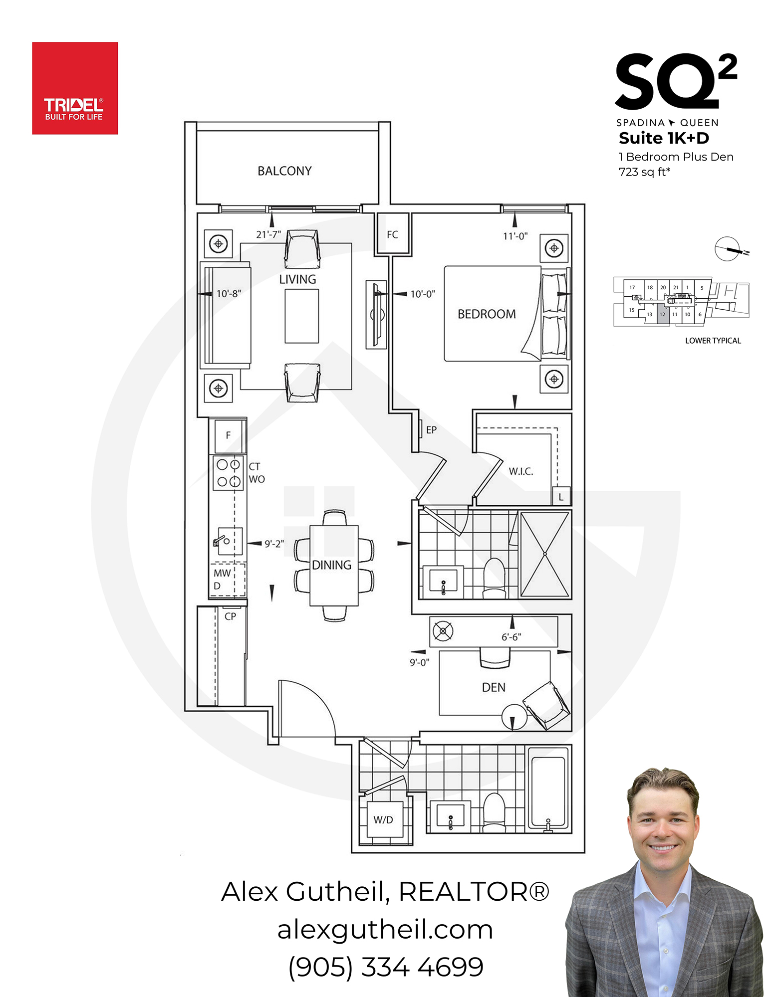 SQ2 Condos at Queen and Spadina - 80 Vanauley St - Suite 1K + D