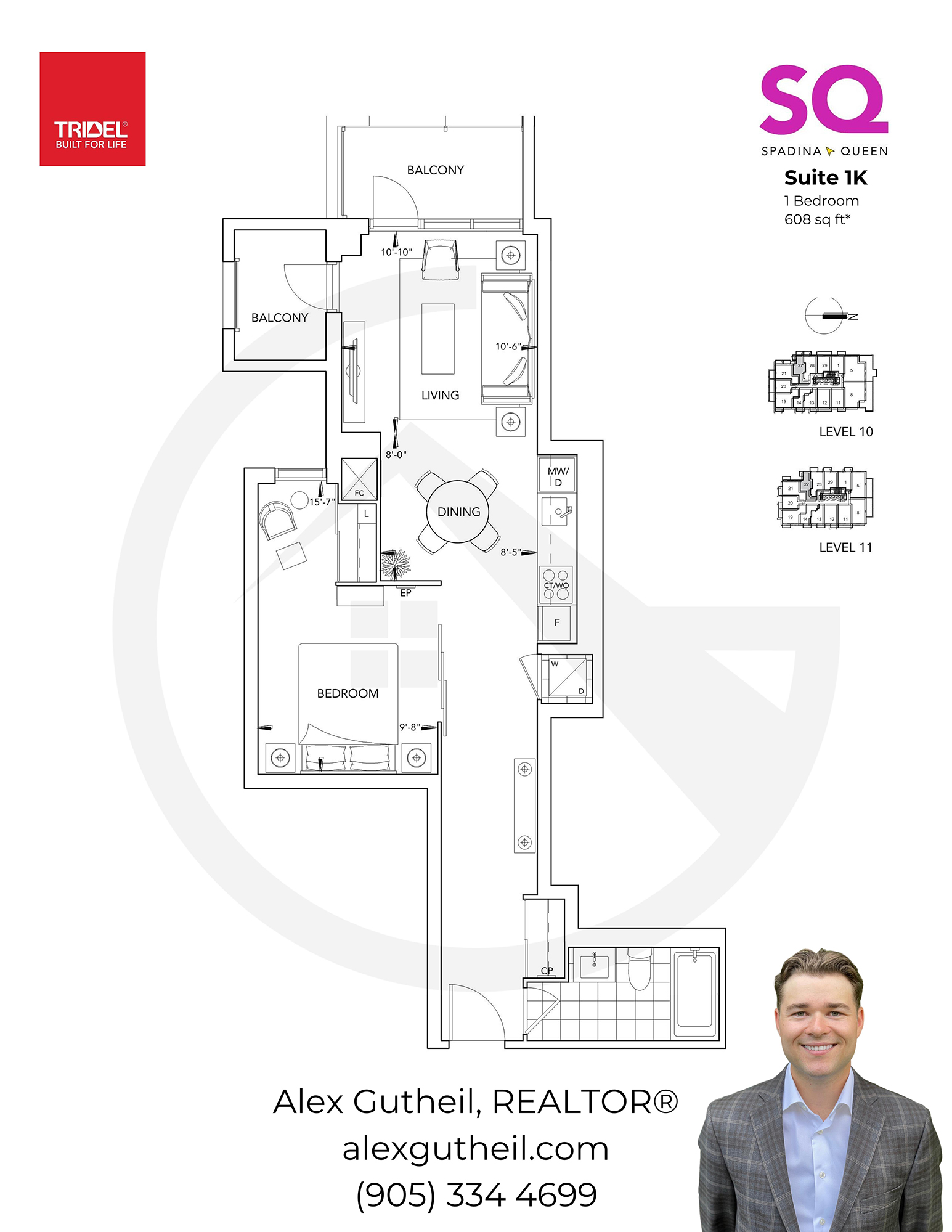 SQ Condos at Queen and Spadina – 38 Cameron St - Suite 1K