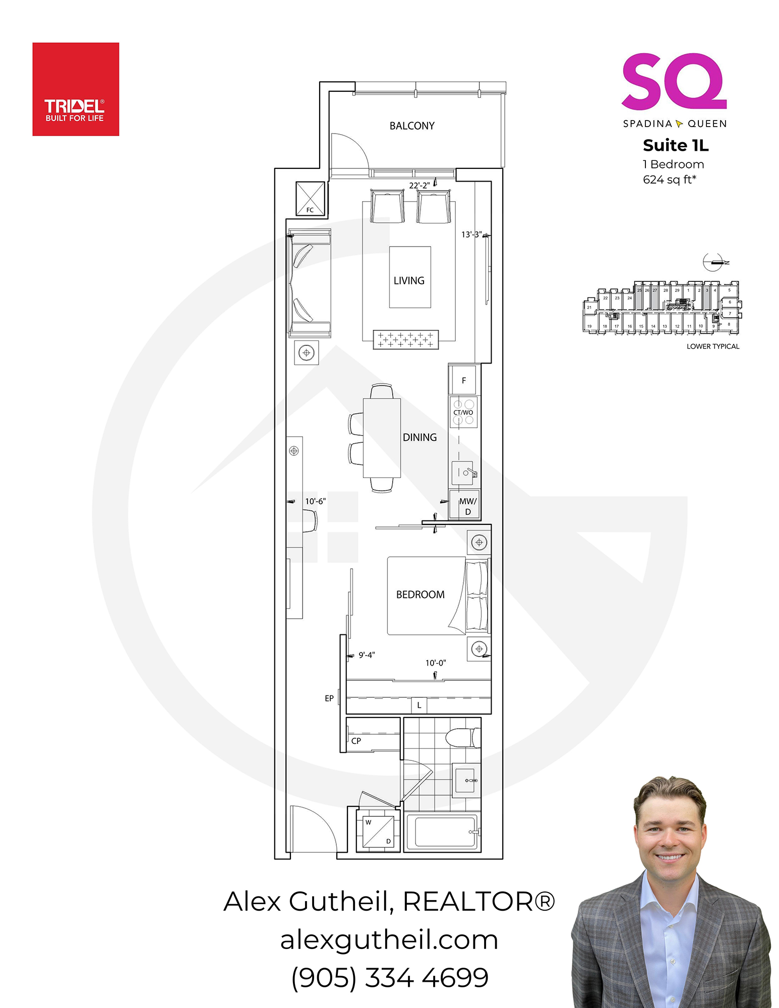 SQ Condos at Queen and Spadina – 38 Cameron St - Suite 1L