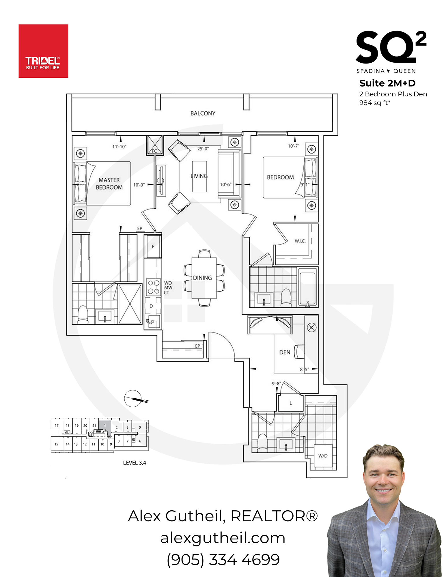 SQ2 Condos at Queen and Spadina - 80 Vanauley St - Suite 2M + D