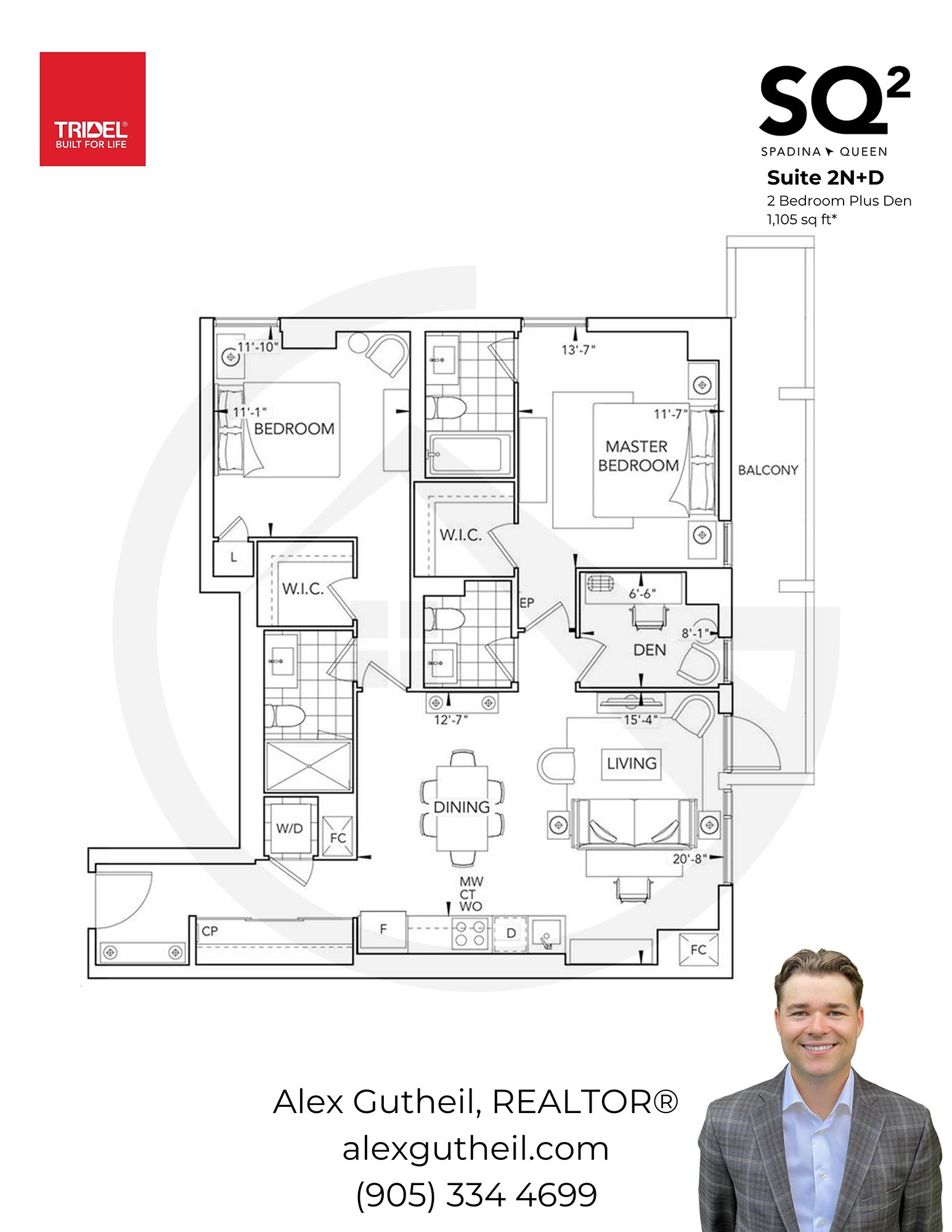 SQ2 Condos at Queen and Spadina - 80 Vanauley St - Suite 2N + D
