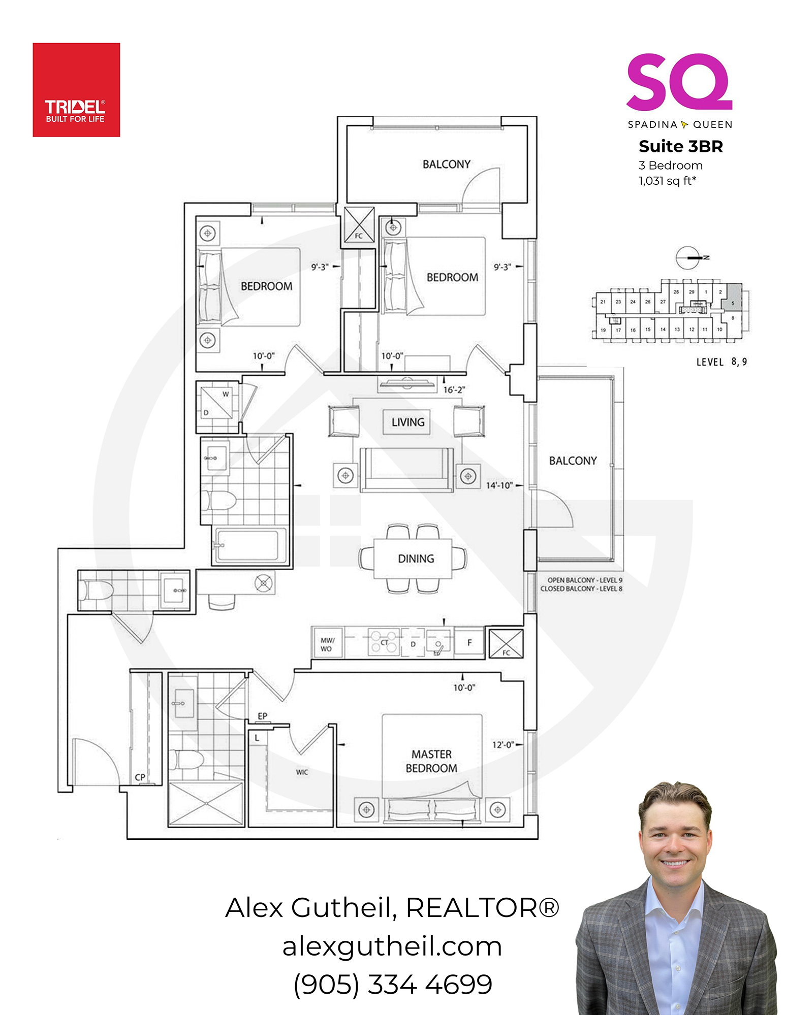 SQ Condos at Queen and Spadina – 38 Cameron St - Suite 3BR