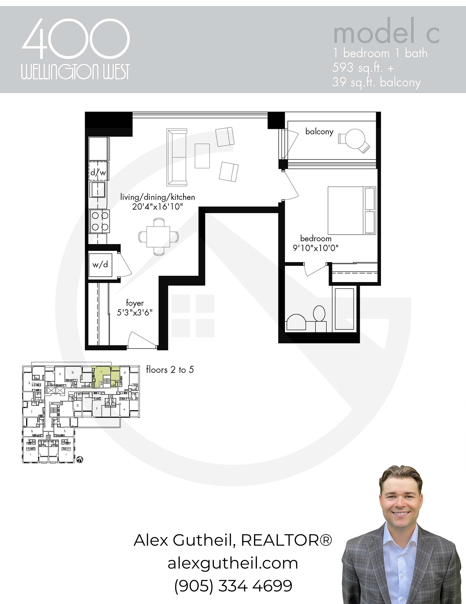 400 Wellington Condos at 400 Wellington St W - Model C
