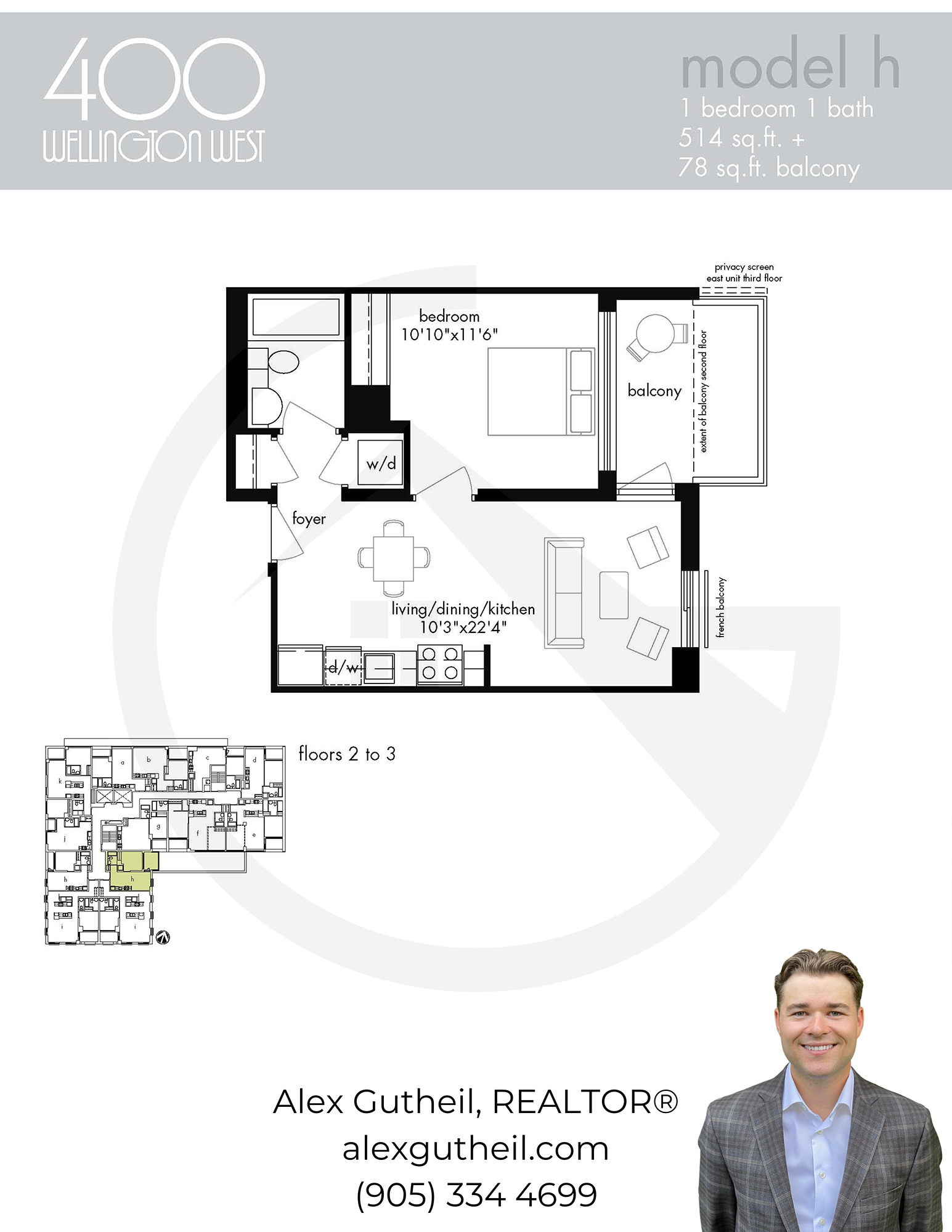 400 Wellington Condos at 400 Wellington St W - Model H