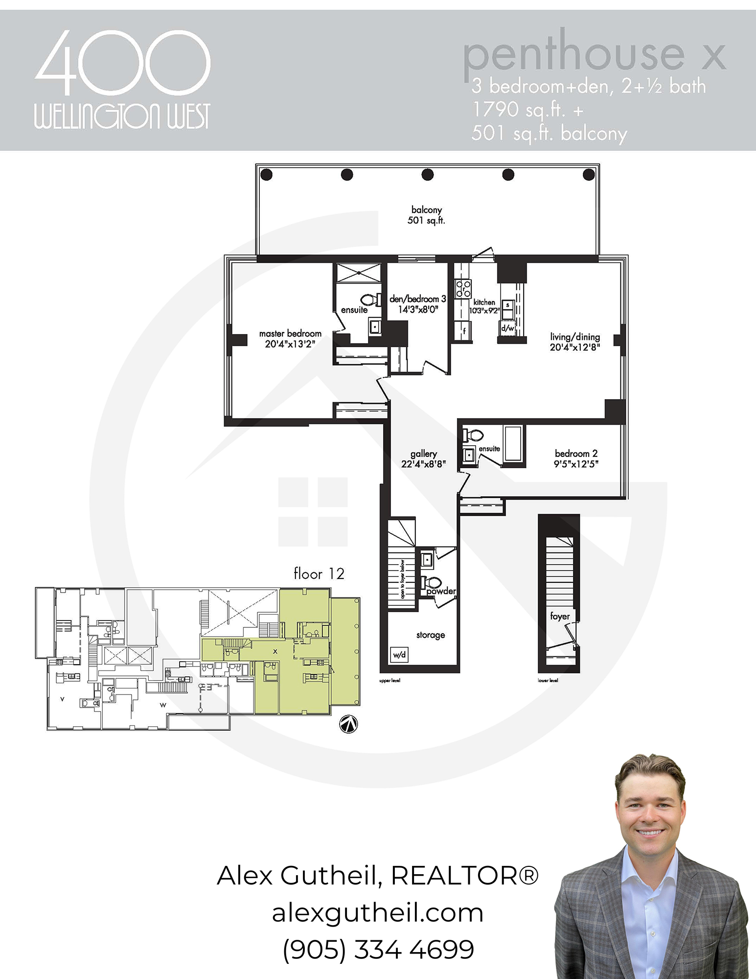 400 Wellington Condos at 400 Wellington St W - Model Penthouse X